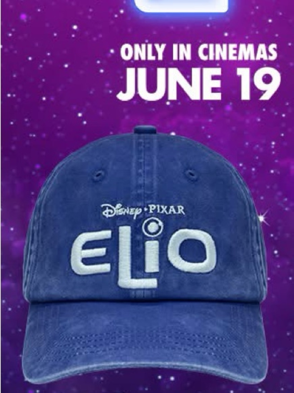 Disney Pixar ELIO movie Navy Baseball Cap Hat Official Merchandise